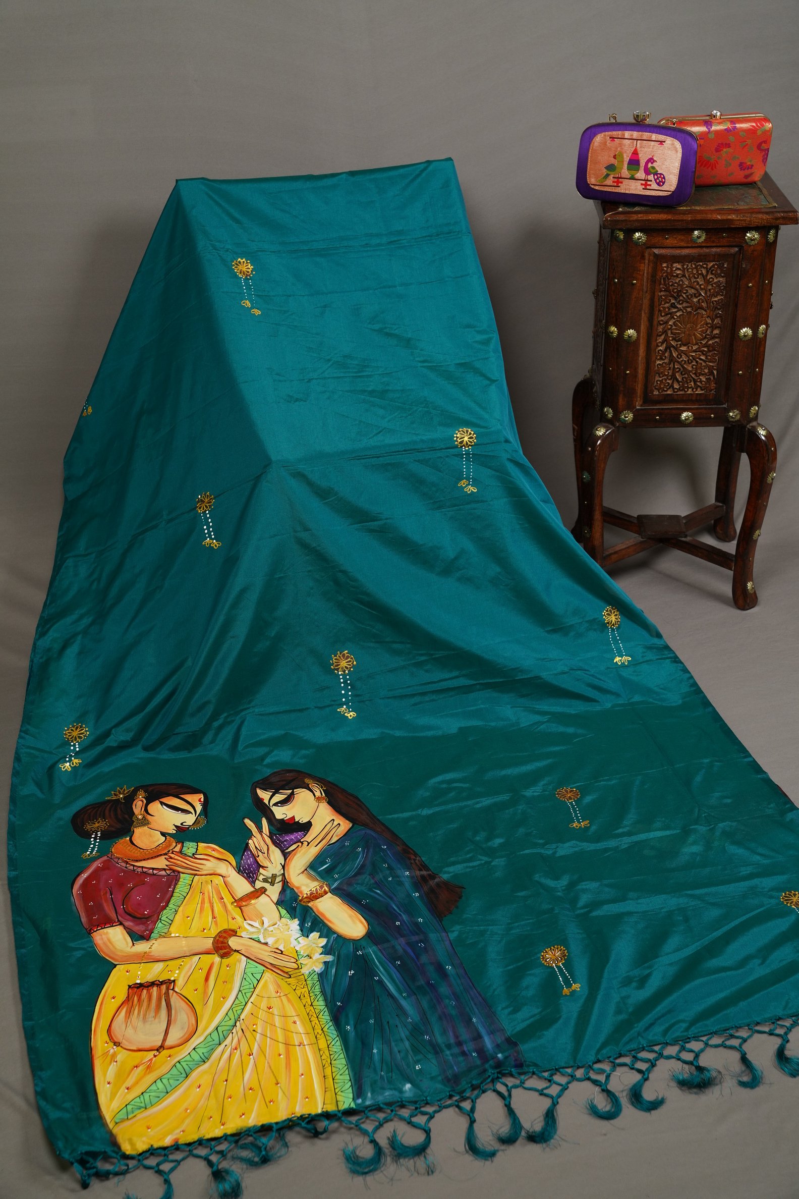 HAND PAINTED SAREE