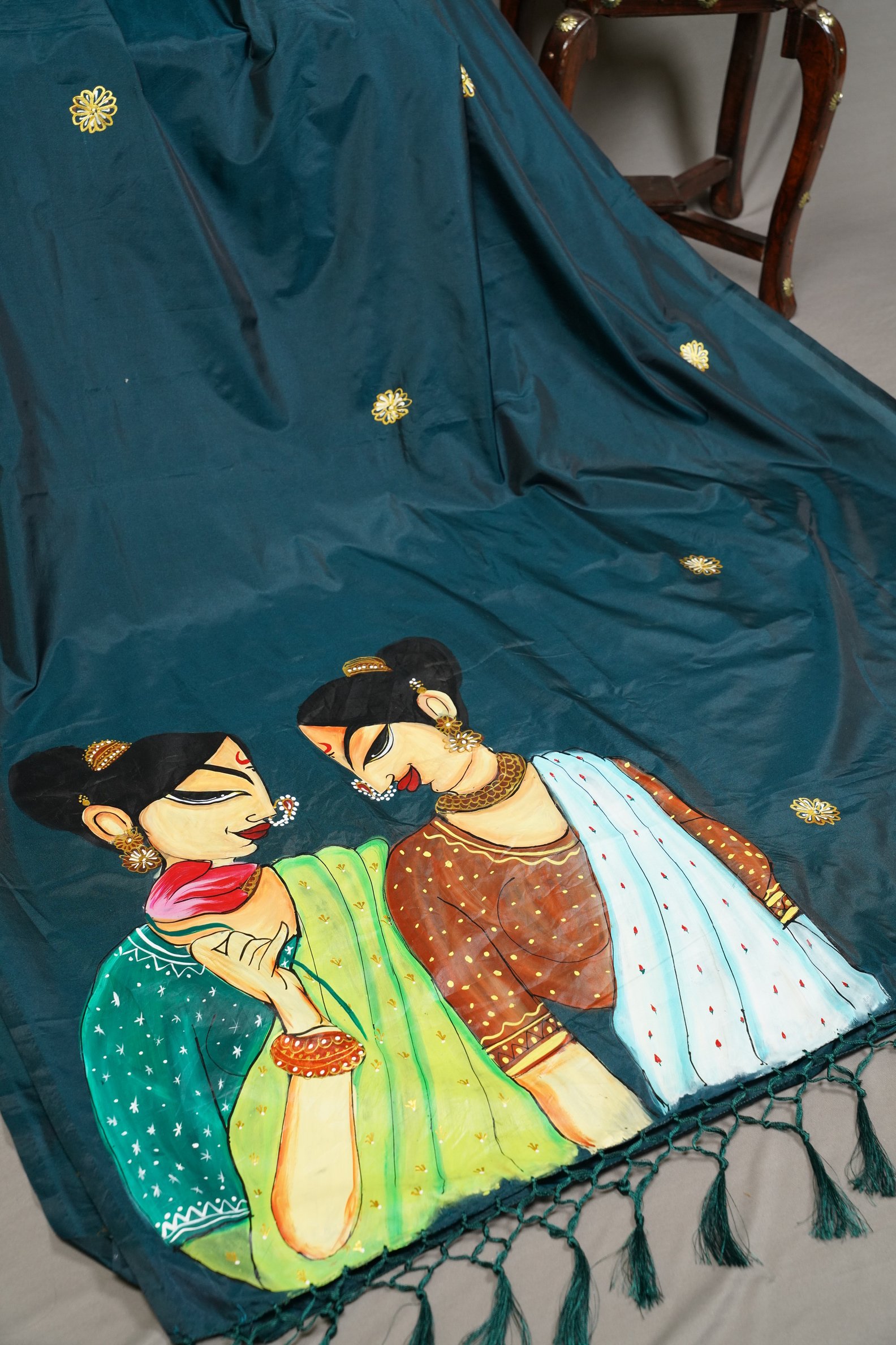 HAND PAINTED SAREE