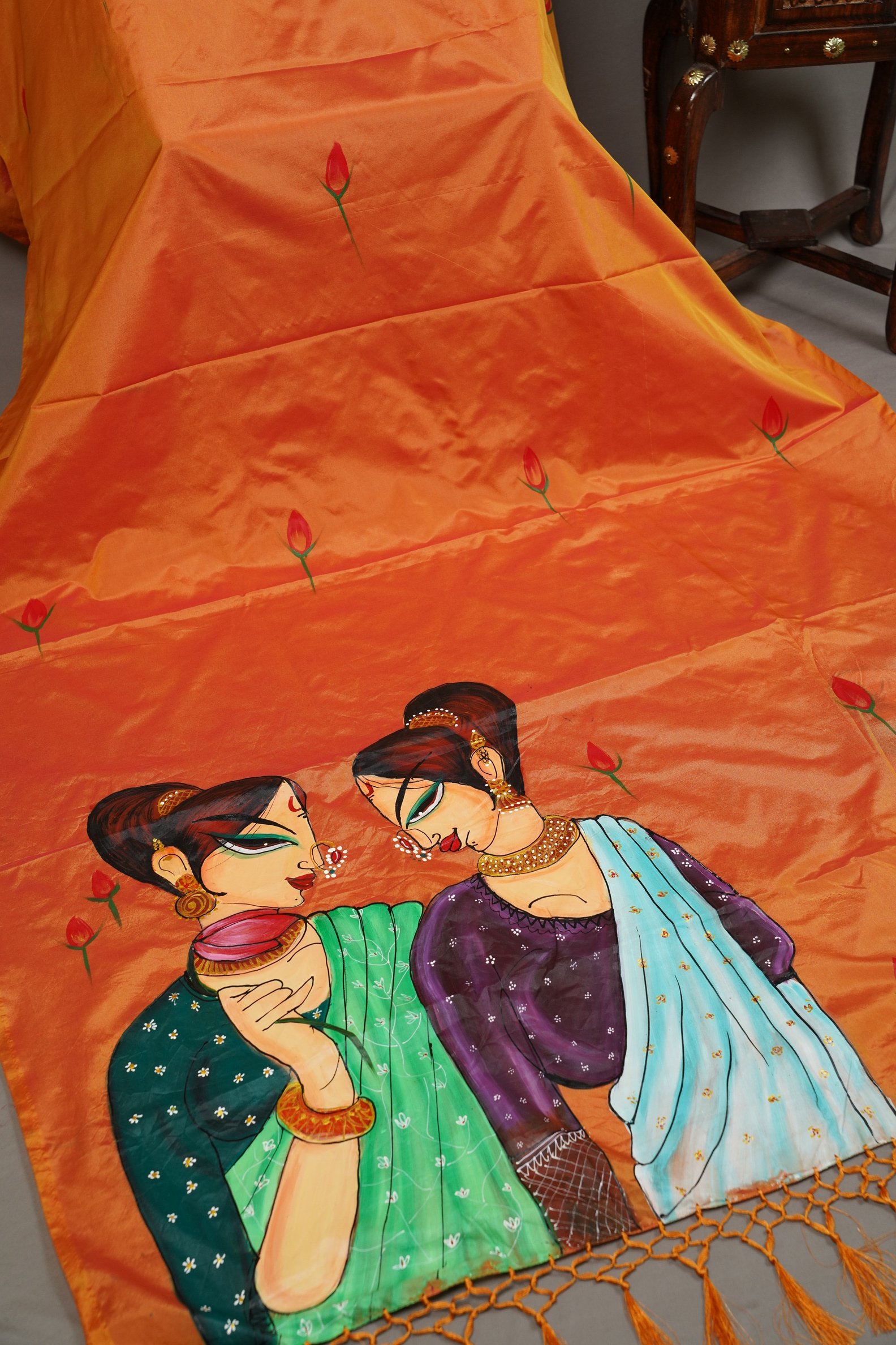 HAND PAINTED SAREE