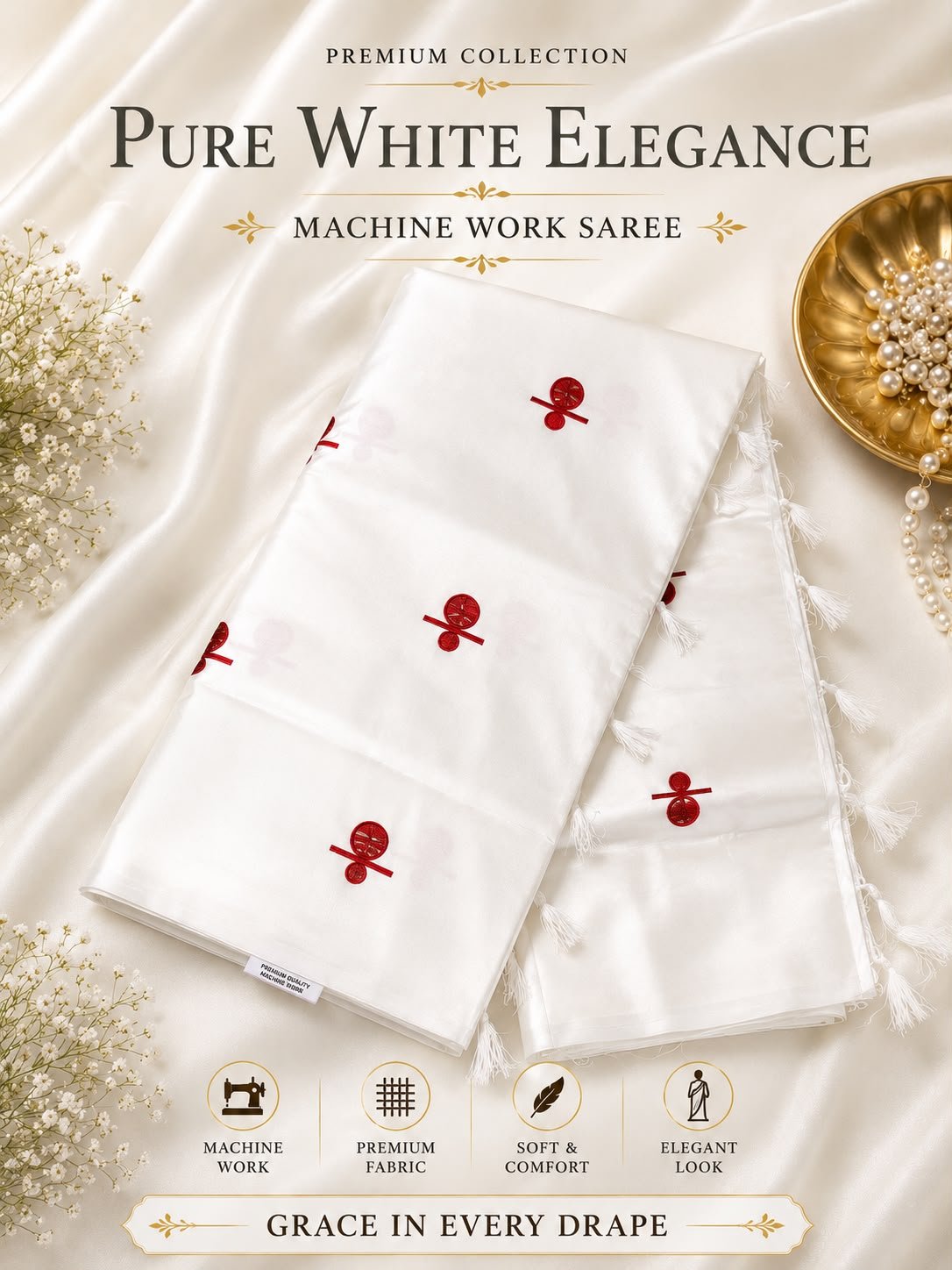 MACHINE WORK SAREES