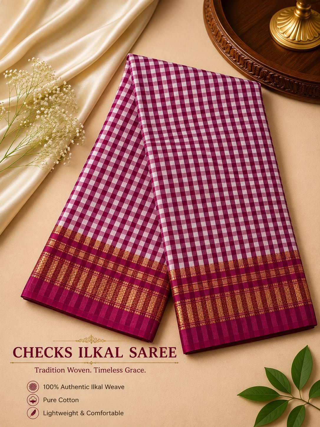 CHECKS SAREE