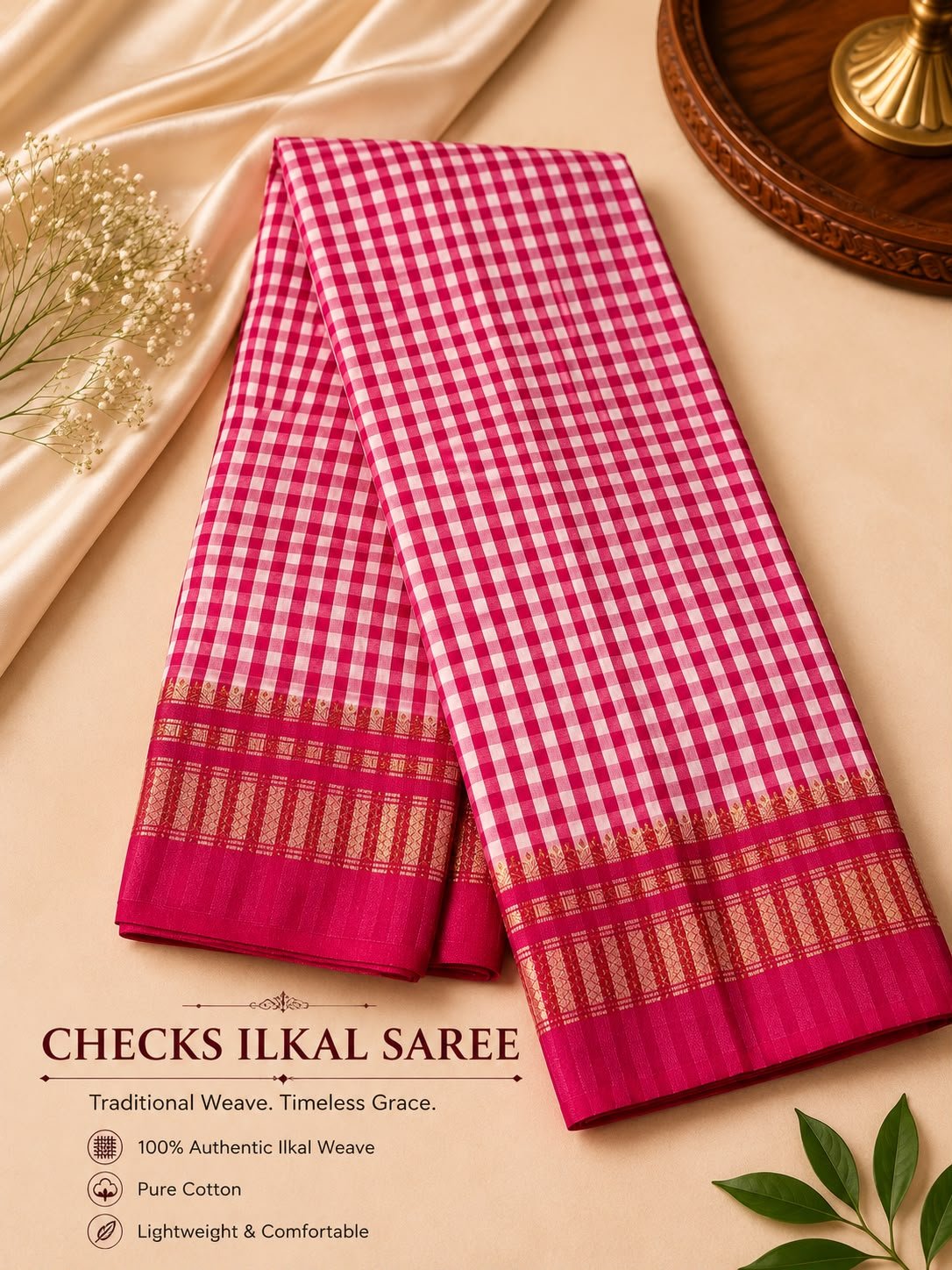 CHECKS SAREE